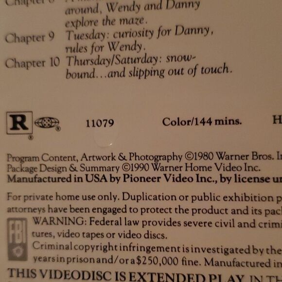 The Shining 1990 Laser Disc Movie - Picture 3 of 4